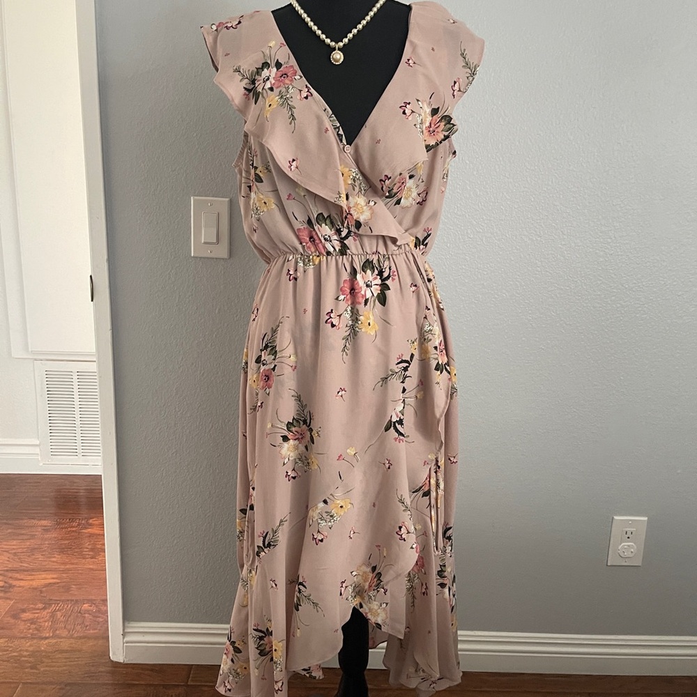 Socialite Pink Floral Maxi Dress
